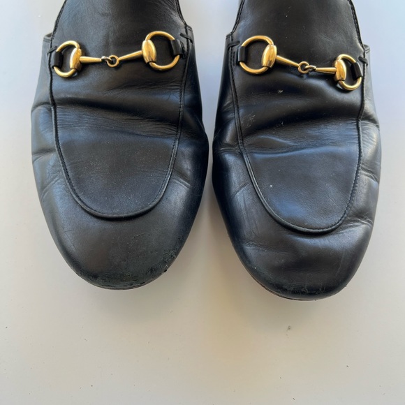 GUCCI Princetown Black Leather Mules Sz 38 - Picture 8 of 9